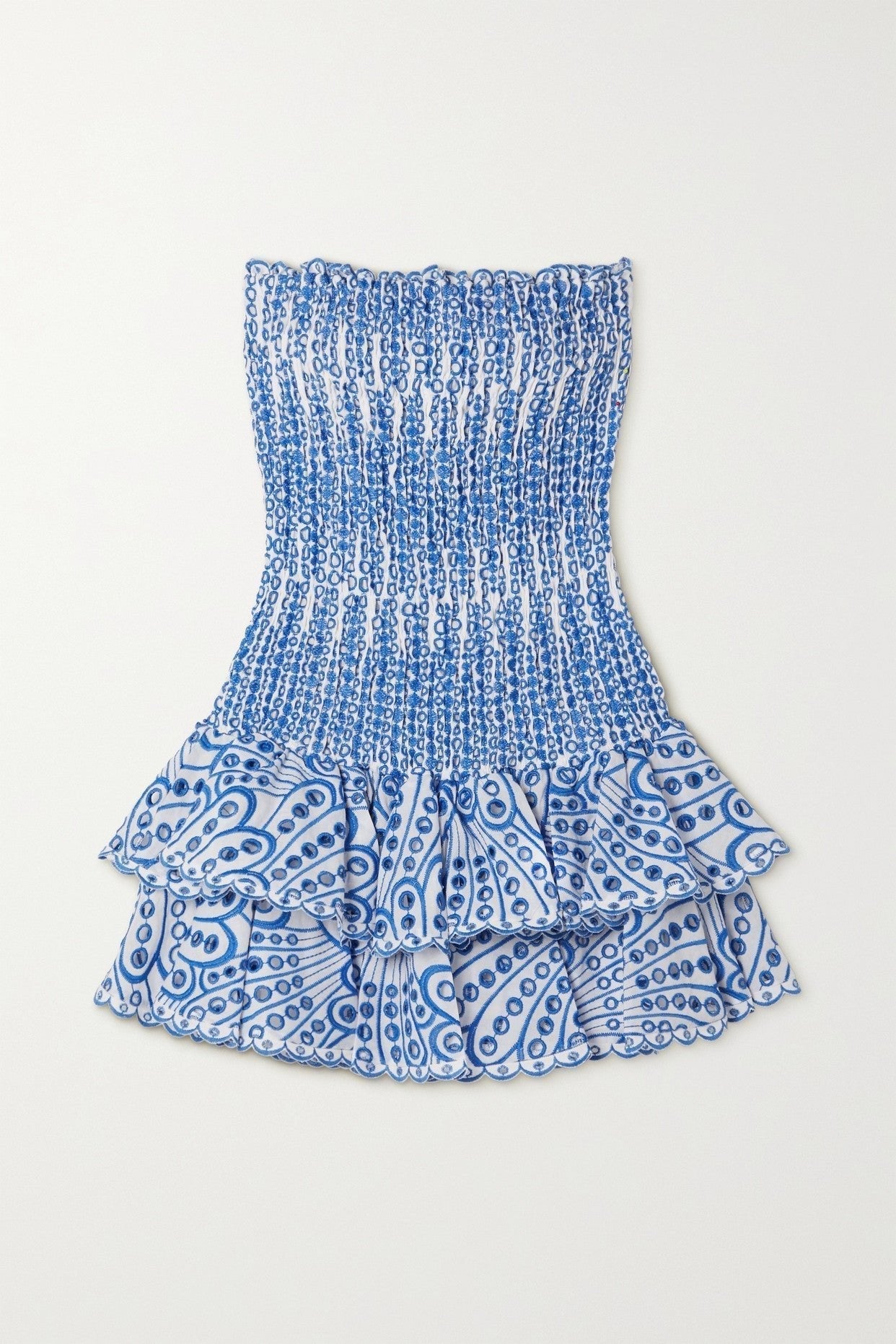 Amora™ Dolly İşlemeli Dantel Straplez Mini Bodycon Elbise