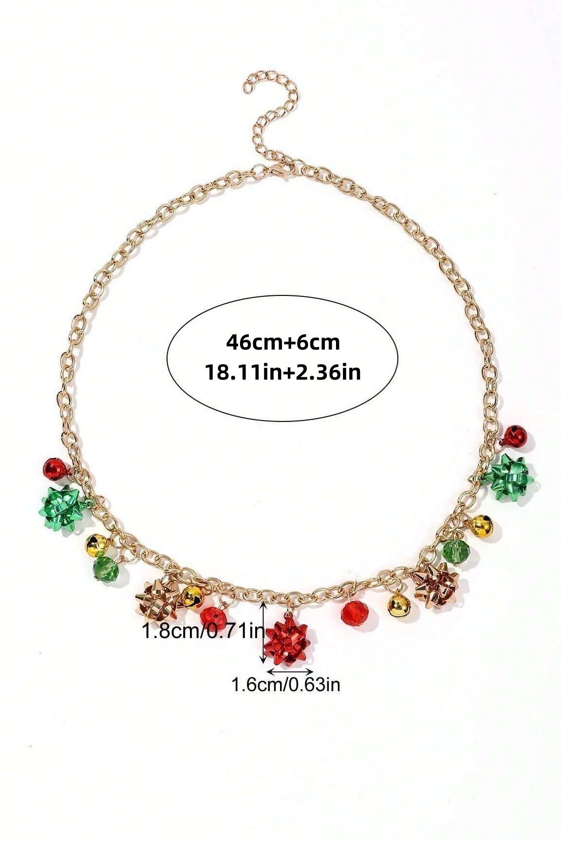 Amora™ Eileen Noel Jingle Bell Alaşım Çiçek Kolye