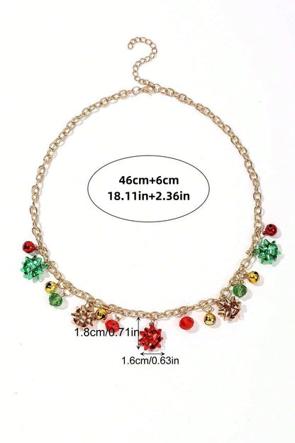 Amora™ Eileen Noel Jingle Bell Alaşım Çiçek Kolye