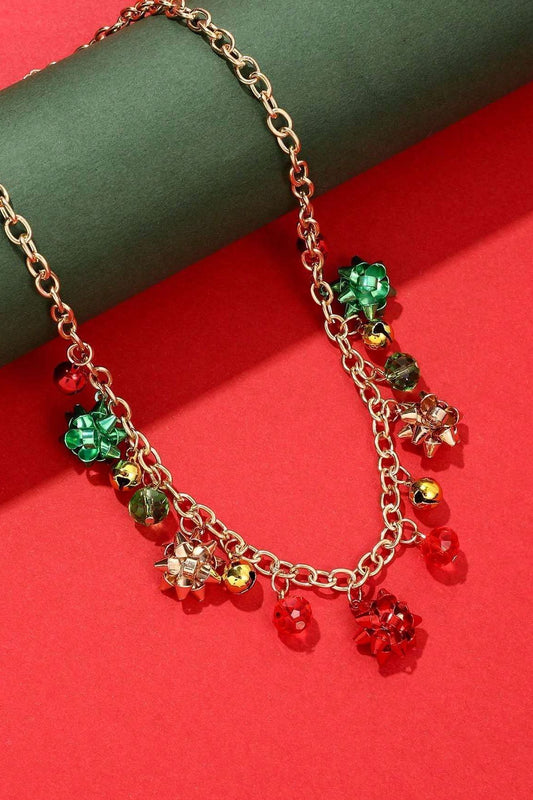 Amora™ Eileen Noel Jingle Bell Alaşım Çiçek Kolye