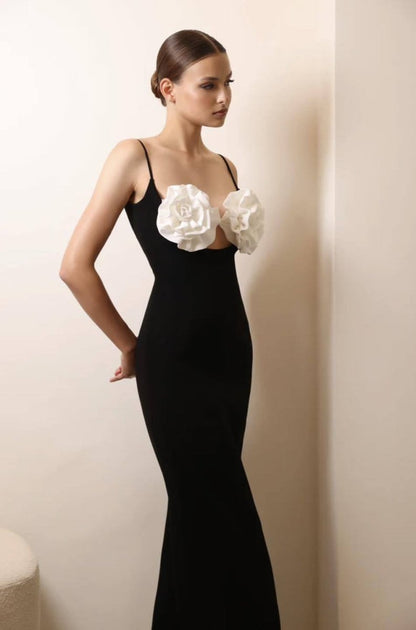 Amora™ Emily Çiçekli Bandaj Uzun Slip Elbise