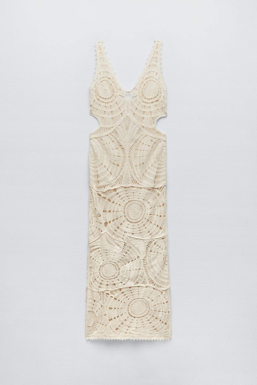 Amora™ Ethel Cut-out Tığ İşi Uzun Elbise