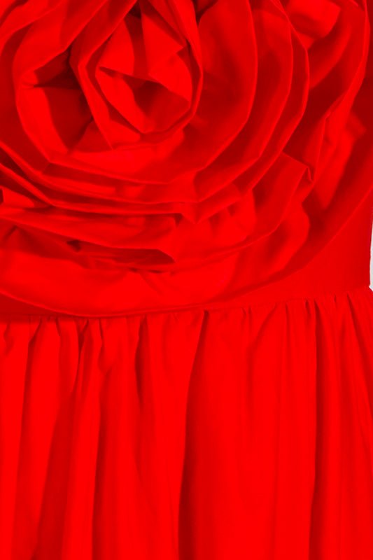 Amora™ Frederica Flower Straplez Uzun Elbise