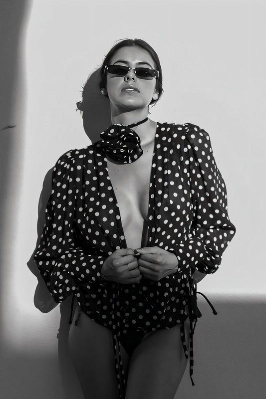 Amora™ Gilda Polka Dot Uzun Kollu Bluz