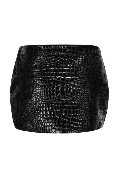 Amora™ Hedda Deri Mini Etek
