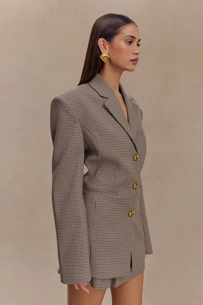 Amora™ Grid Buckle Blazer Jackets