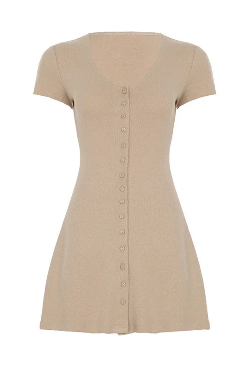 Amora™ Knit Button-Down Mini Dress