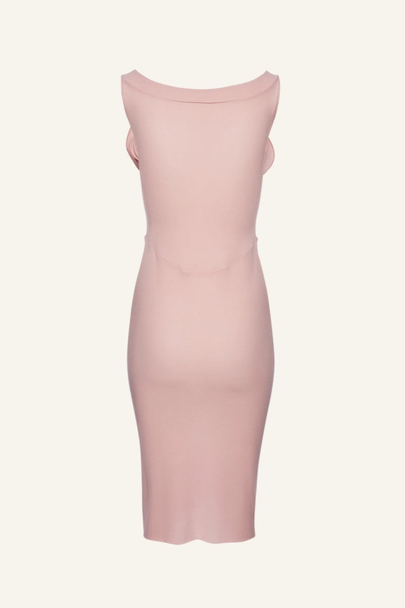 Amora™ Pink Flower Bustier Midi Dress
