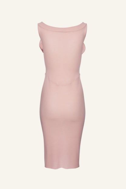 Amora™ Pink Flower Bustier Midi Dress