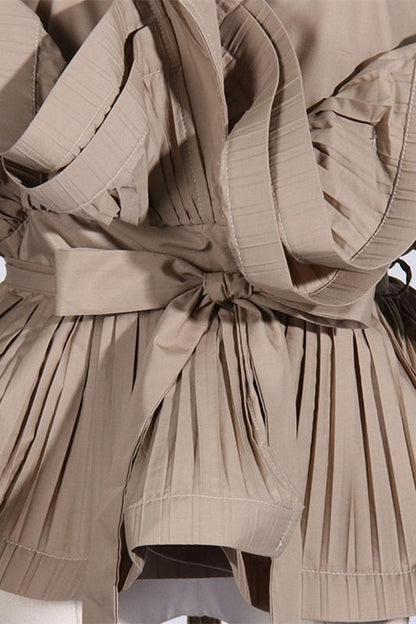 Amora™ Suzanne Yaka Yaka Volanlı Polyester Üst