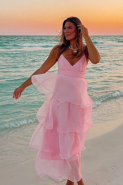 Amora™ Shayla Uzun Elbise - Pembe