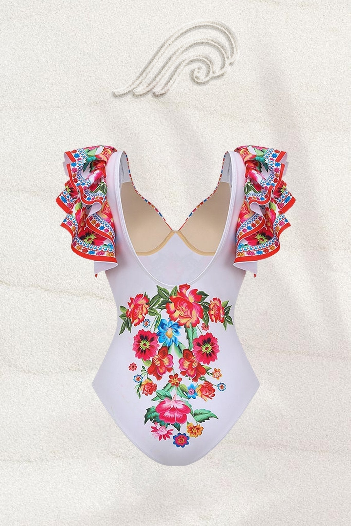 Amora™ Livia Vintage Floral Baskılı İki Parça Mayo Takımı