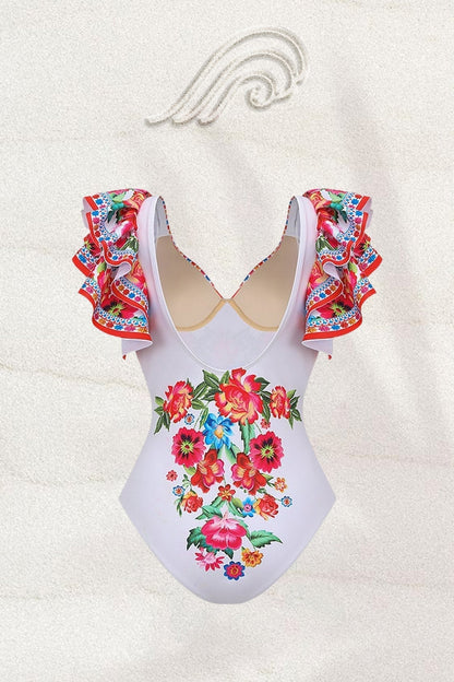 Amora™ Livia Vintage Floral Baskılı İki Parça Mayo Takımı