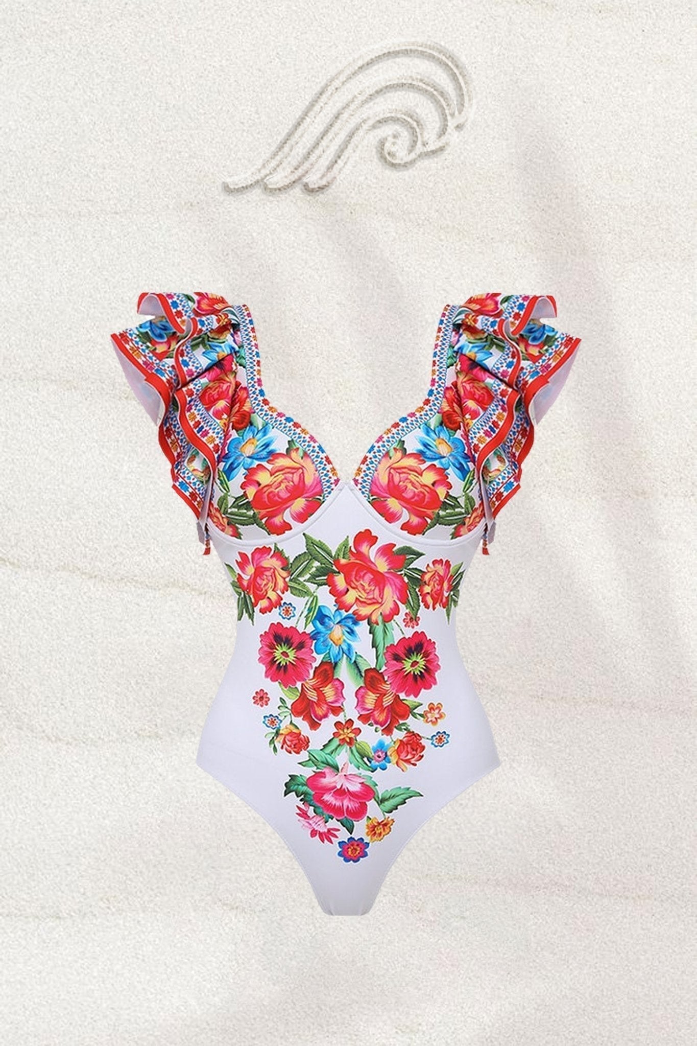 Amora™ Livia Vintage Floral Baskılı İki Parça Mayo Takımı