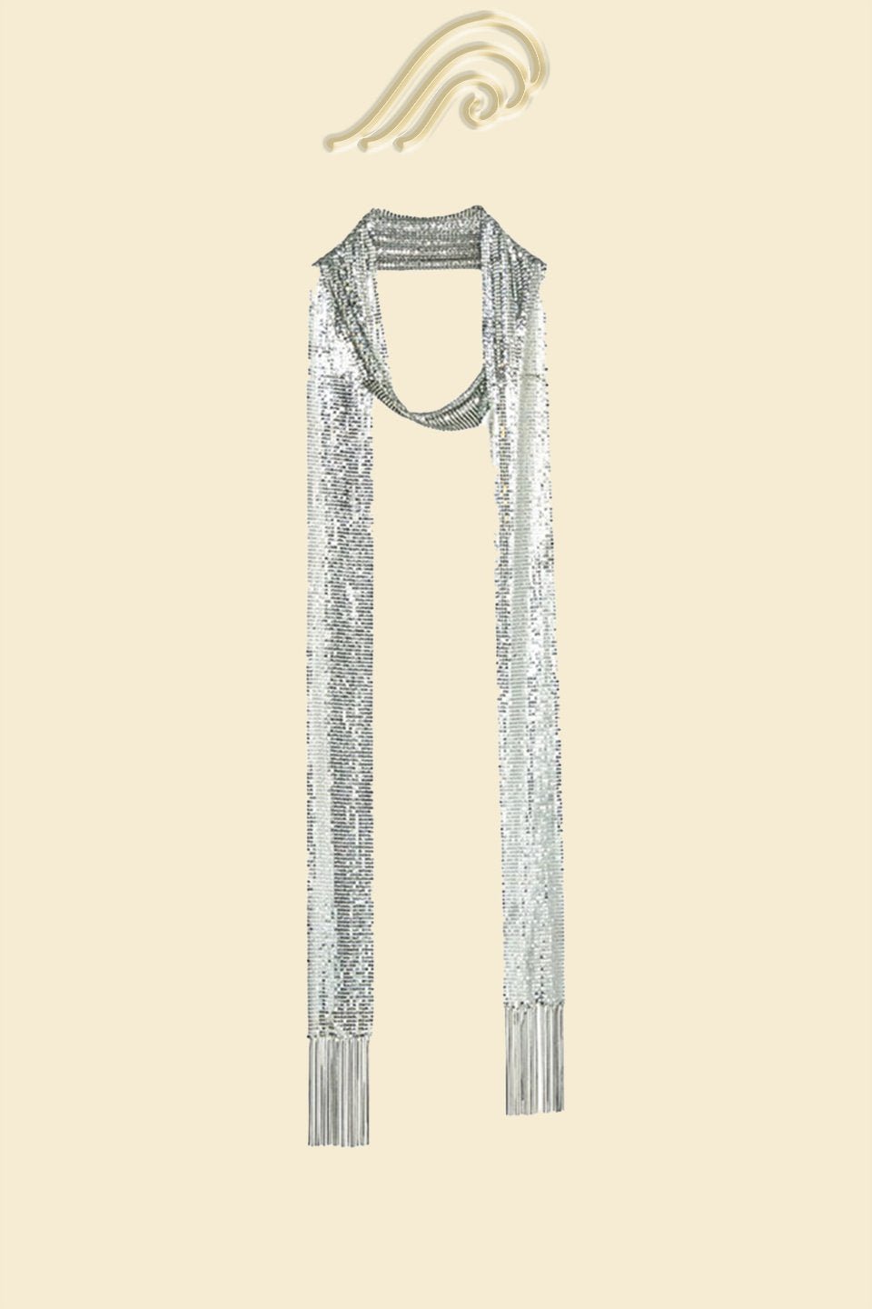 Amora™ Metalik Püsküllü İnce Eşarp