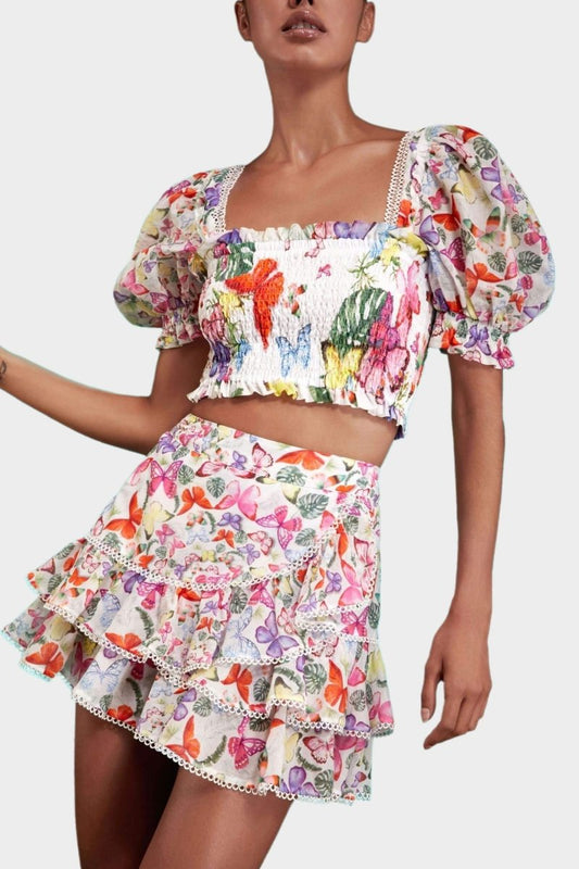 Amora™ Mona Kelebek Baskılı Set