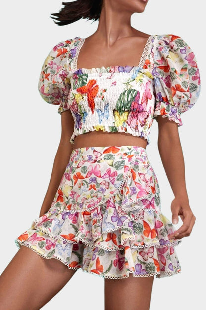 Amora™ Mona Kelebek Baskılı Set