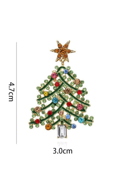 Amora™ Yapay Elmas Noel Ağacı Damla Küpeler