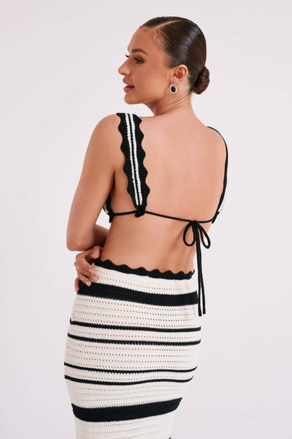 Amora™ Sandra Tığ İşi Çizgili Set