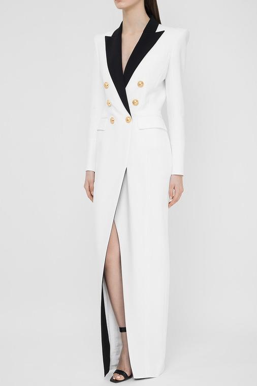 Amora™ Silas Colorblock Smokin Uzun Blazer Elbise