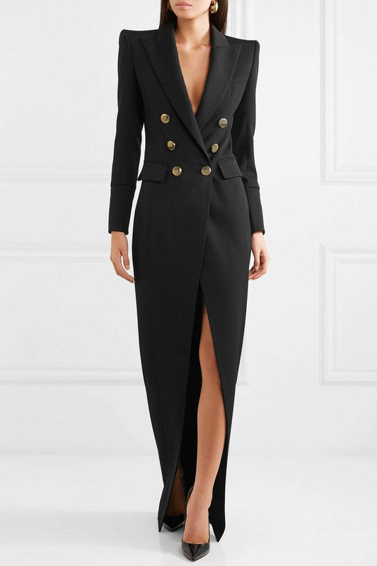 Amora™ Simona Tuxedo Uzun Blazer Elbise