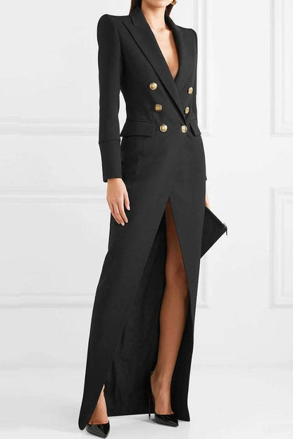 Amora™ Simona Tuxedo Uzun Blazer Elbise