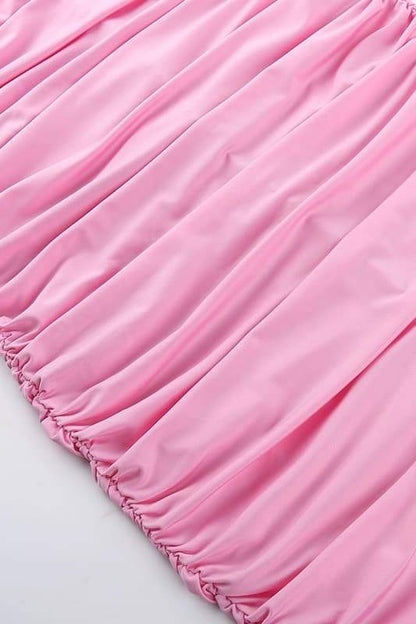Amora™ Tina Çiçek Straplez Midi Elbise