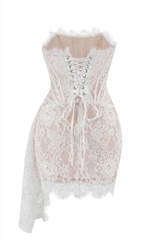 Amora™ Venus Straplez Dantel Korse Mini Elbise
