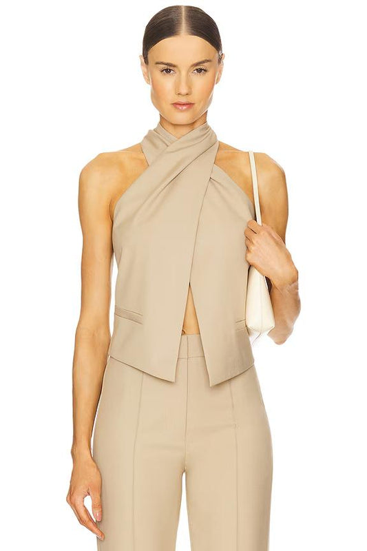 Amora™ Çapraz Halter Yaka Atlet Üst