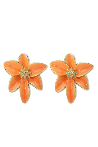 Amora™ Vintage Emaye Çiçek Küpeler